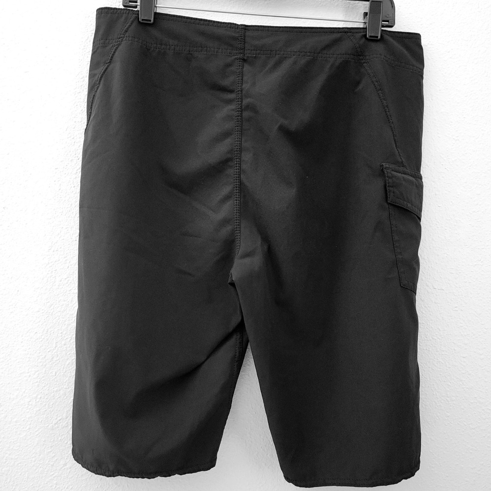 RVCA Western II Board Shorts Mens 33 Black Cargo Pocket Drawstring Swim Trunks - Picture 4 of 6